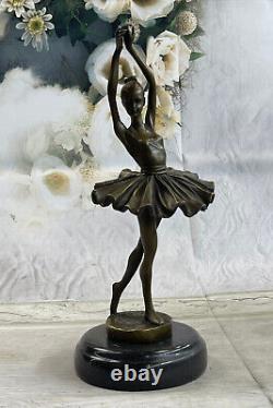 12 Top Woman Ballerina Ballet Bronze Sculpture Statue Young Girl Art Deco L