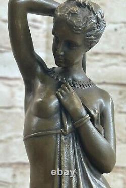 14 Western Art Deco Bronze Marble Europe Woman Girl Fair Maiden Sculpture