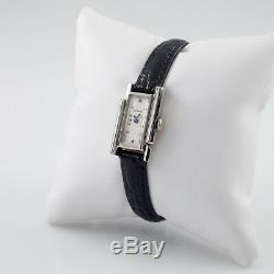 14k White Gold Women Vintage The Coulter Art Deco Reassage Watch