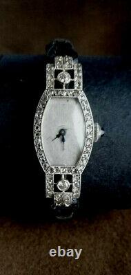 18k Gold Women's Watch And Art Deco Diamonds