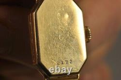18k Massif Gold Lady Watch Art Deco Enameled Solid Gold Watch