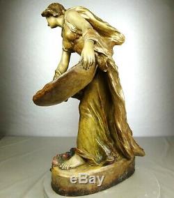 1900 Goldscheider Sculpture Statue Art Nouveau Deco Terracotta Female Oriental