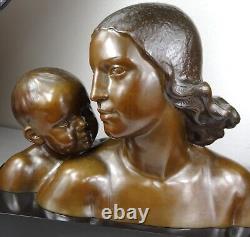 1910/1920 Lucky Gori Gr Statue Sculpture Ep Art Nouveau/Deco Bronze Woman