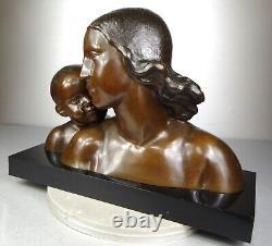 1910/1920 Lucky Gori Gr Statue Sculpture Ep Art Nouveau/Deco Bronze Woman