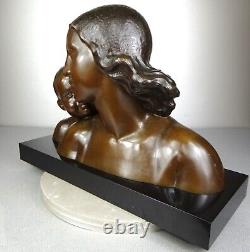 1910/1920 Lucky Gori Gr Statue Sculpture Ep Art Nouveau/Deco Bronze Woman