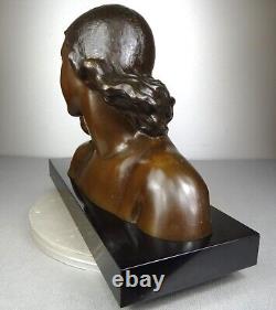 1910/1920 Lucky Gori Gr Statue Sculpture Ep Art Nouveau/Deco Bronze Woman