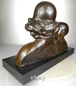 1910/1920 Lucky Gori Gr Statue Sculpture Ep Art Nouveau/Deco Bronze Woman