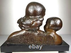 1910/1920 Lucky Gori Gr Statue Sculpture Ep Art Nouveau/Deco Bronze Woman