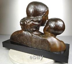 1910/1920 Lucky Gori Gr Statue Sculpture Ep Art Nouveau/Deco Bronze Woman