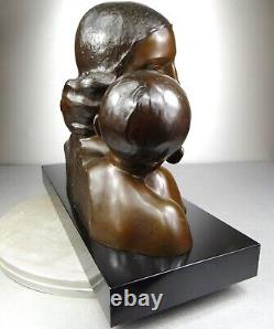 1910/1920 Lucky Gori Gr Statue Sculpture Ep Art Nouveau/Deco Bronze Woman