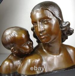 1910/1920 Lucky Gori Gr Statue Sculpture Ep Art Nouveau/Deco Bronze Woman