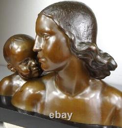 1910/1920 Lucky Gori Gr Statue Sculpture Ep Art Nouveau/Deco Bronze Woman