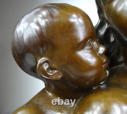 1910/1920 Lucky Gori Gr Statue Sculpture Ep Art Nouveau/Deco Bronze Woman