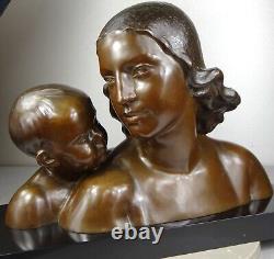 1910/1920 Lucky Gori Gr Statue Sculpture Ep Art Nouveau/Deco Bronze Woman