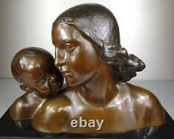 1910/1920 Lucky Gori Gr Statue Sculpture Ep Art Nouveau/Deco Bronze Woman