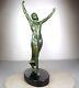 1920/1930 Ugo Cipriani Spb Statue Sculpture Ep. Art Deco Dancing Woman Walking