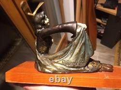 1920/30 Geo Maxim Statue Sculpture Art Deco in Regule, Woman