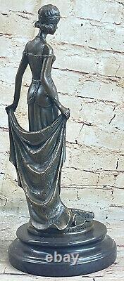 1920 Style Art Deco Woman Charleston Dancer Bronze Statuette Figure Dea