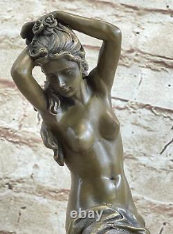30.5 CM Western Bronze Europe Female Girl Fair Maiden Beautiful Art Deco
