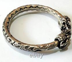 925 Vintage Silver Art Deco Dragon Bracelets Rare Collections For Women