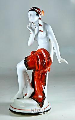 According to GALLUBA & HOFMANN YOUNG WOMAN AT THE BATHS in ART DECO PORCELAIN 1920