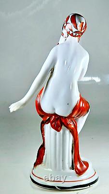 According to GALLUBA & HOFMANN YOUNG WOMAN AT THE BATHS in ART DECO PORCELAIN 1920