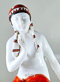 According to GALLUBA & HOFMANN YOUNG WOMAN AT THE BATHS in ART DECO PORCELAIN 1920