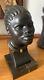 Africanist Bust Of A Mangbetu Woman In Art Deco Metal 1930's Style By Karl Hagenauer