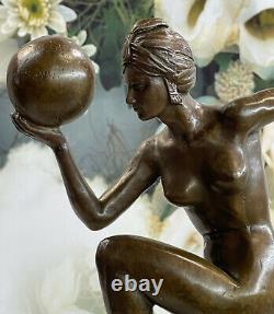 After Maurice Guiraud-Rivière: Bronze Dancer Model, Art Deco Woman