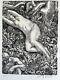 Albert Decaris Etching Etching Eve And Serpent Nude Woman Study Art Deco