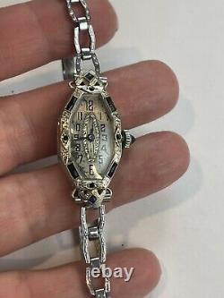 Ancient 18k Gold Art Deco Watch Handle With Sapphires