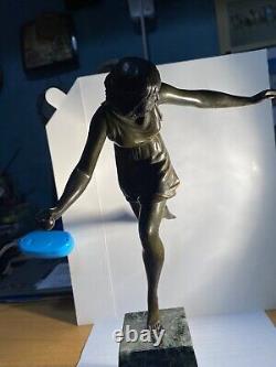 Ancient Art Deco Bronze Woman