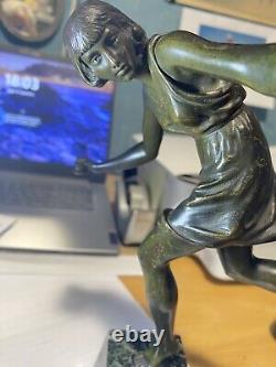 Ancient Art Deco Bronze Woman