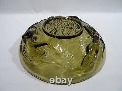 Ancient Art Deco Molded Glass Cup Naiades Nude Woman Cut Glass