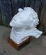 Ancient Bust Of Woman Ceramic Art Deco Sculpture Statue Signed Era Adnet