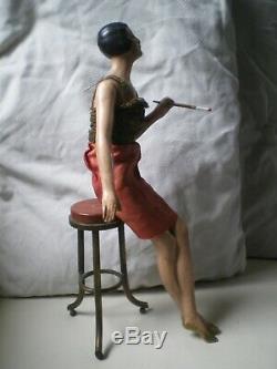 Ancient Woman Art Deco Doll In Antique Ceramics Woman Doll Sculpture Figure