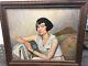 Armand Guidat Portrait Of Young Woman Brown Art Deco Nancy Hst 1932 73x92