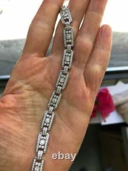 Art Deco 2.30 Ct Diamond Artist Bracelet For Women 14k White Gold On D / Vvs1