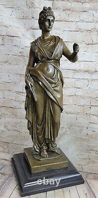 Art Deco Bronze Statue Classic Victorian Woman 'Lost' Wax Method Figurine