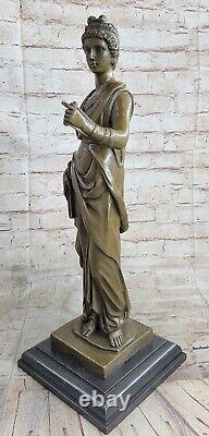 Art Deco Bronze Statue Classic Victorian Woman 'Lost' Wax Method Figurine