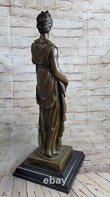 Art Deco Bronze Statue Classic Victorian Woman 'Lost' Wax Method Figurine