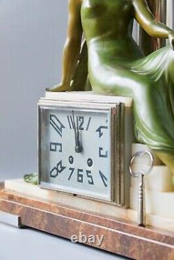 Art Deco Clock, The Woman, 1930