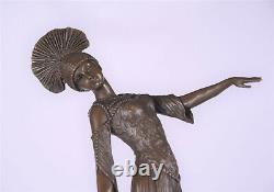 Art Deco Figure In Bronze Bronze Woman Dancer