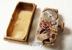 Art Deco Gold Plated Baume & Mercier Ladies Watch With Watch Case