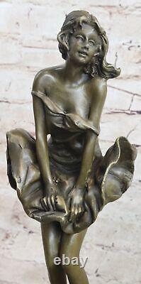 Art Deco Handmade Marilyn Monroe Woman Copper Bronze Statue