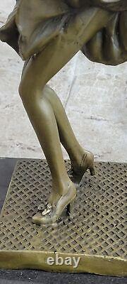 Art Deco Handmade Marilyn Monroe Woman Copper Bronze Statue