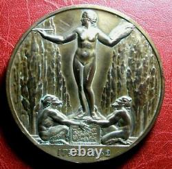 Art Deco: Jean Honoré Fragonard, Painter of Nude Women, Medal by Lucien Georges Bazor