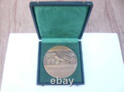 Art Deco Medal Woman Fighting Hydra by P. M Damann Gaster Prize