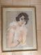 Art Deco Pastel Portrait Of A Woman By Louis Icart To Identify 1928 Large 52x48