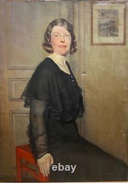 Art Deco Portrait Paul Maurice Maillard (1888-1975) Woman In Black, 1932